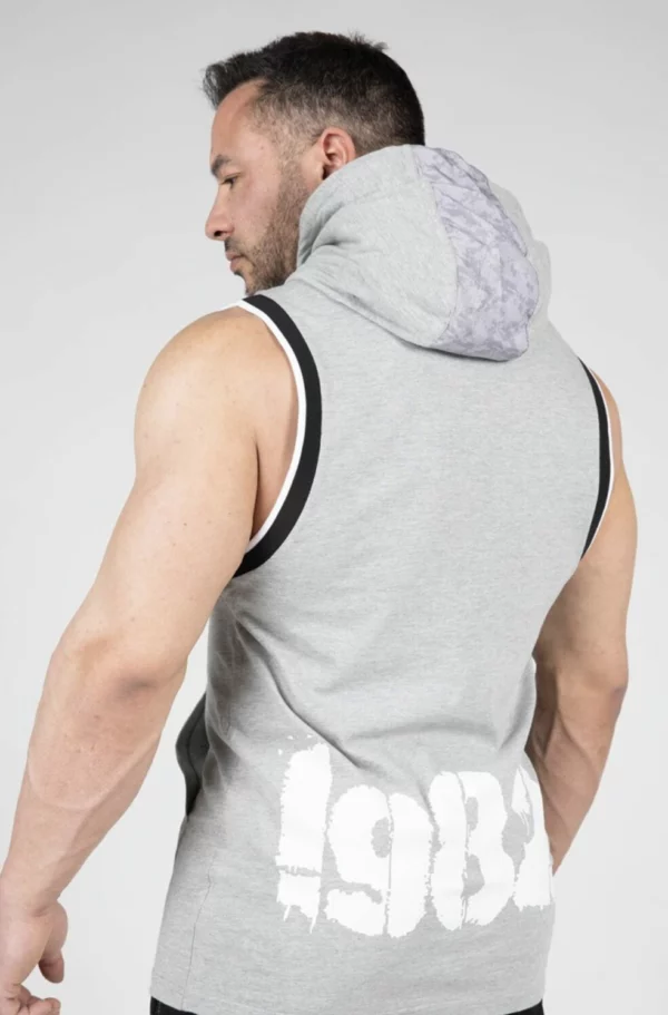 Loretto Hooded Tank Top – Grey Melange –  Gorilla Wear