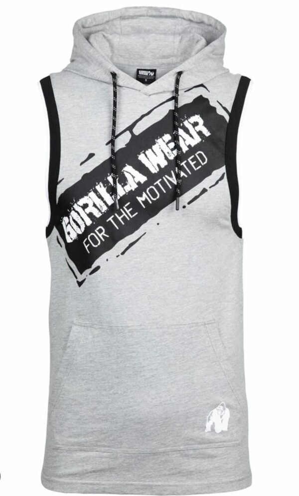 Loretto Hooded Tank Top – Grey Melange –  Gorilla Wear