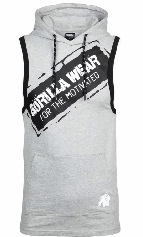 Loretto Hooded Tank Top – Grey Melange –  Gorilla Wear