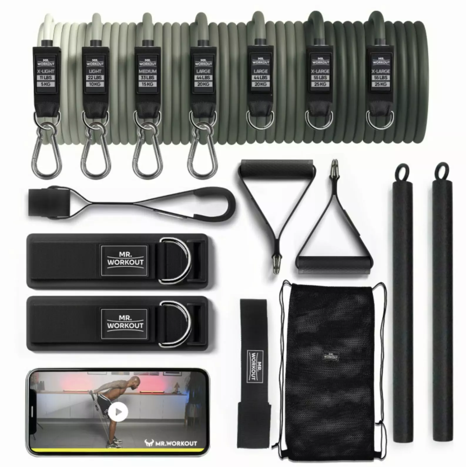 Fitness Pack Home Gym – 18 Pces – Mr Workout