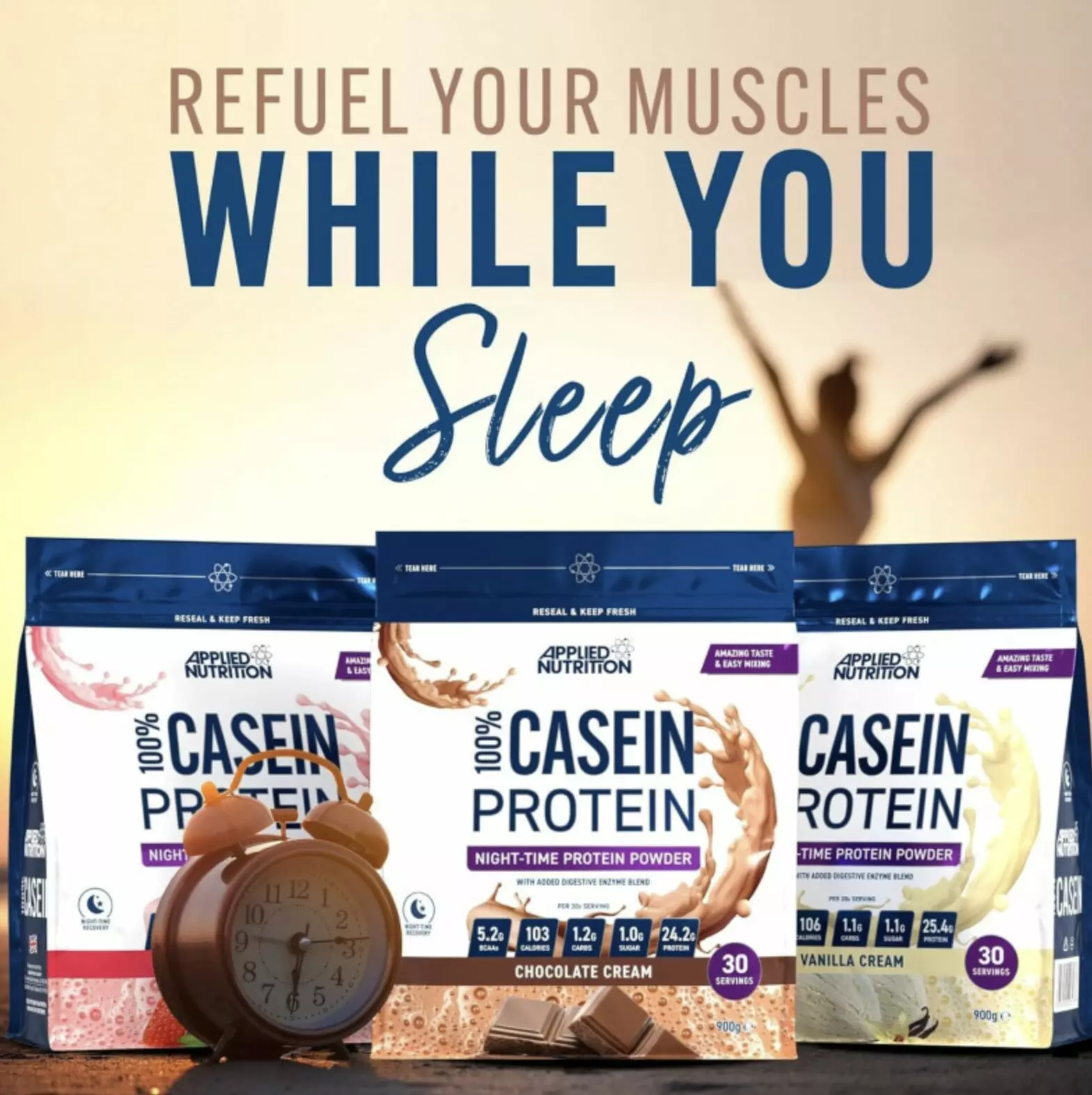 100% Casein Protein – 900g – Applied Nutrition 100% Casein Protein – 900g – Applied Nutrition