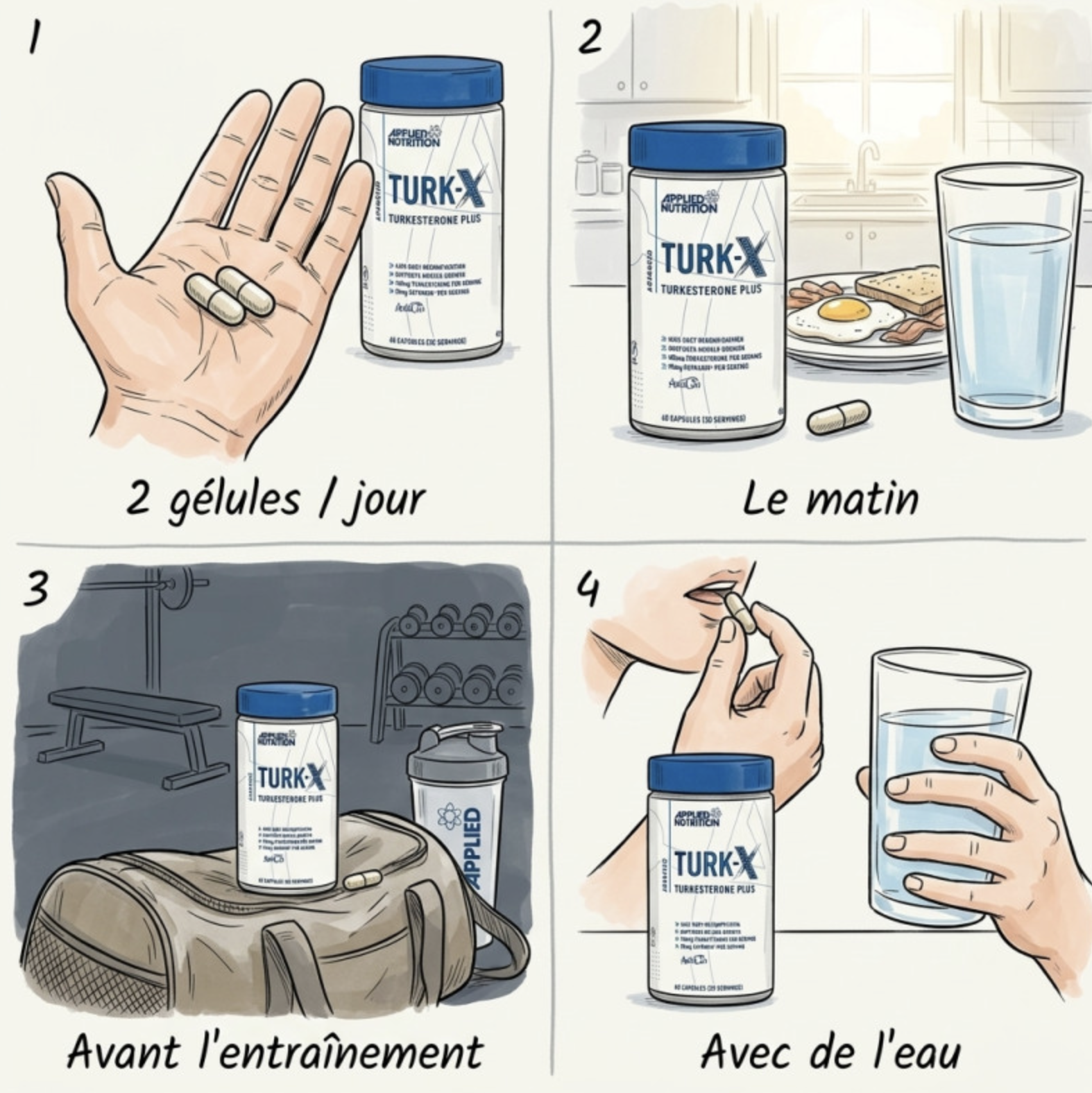 Turk-X – 60 Gélules – Applied Nutrition Turk-X – 60 Gélules – Applied Nutrition