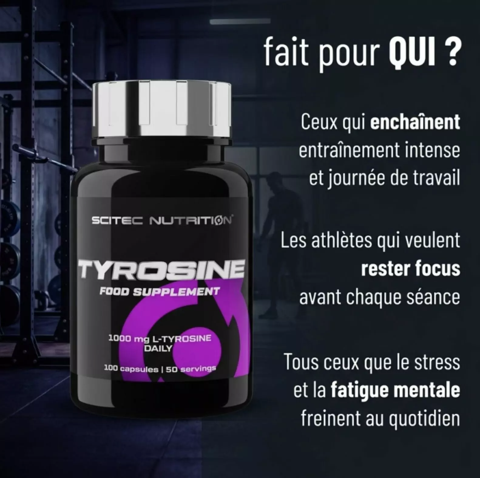 Tyrosine – 100 Gélules – Scitec Nutrition Tyrosine – 100 Gélules – Scitec Nutrition