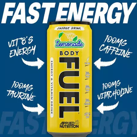 BodyFuel Energy Cans 33Cl – Blue Raspberry – Applied Nutrition BodyFuel Energy Cans 33Cl – Blue Raspberry – Applied Nutrition