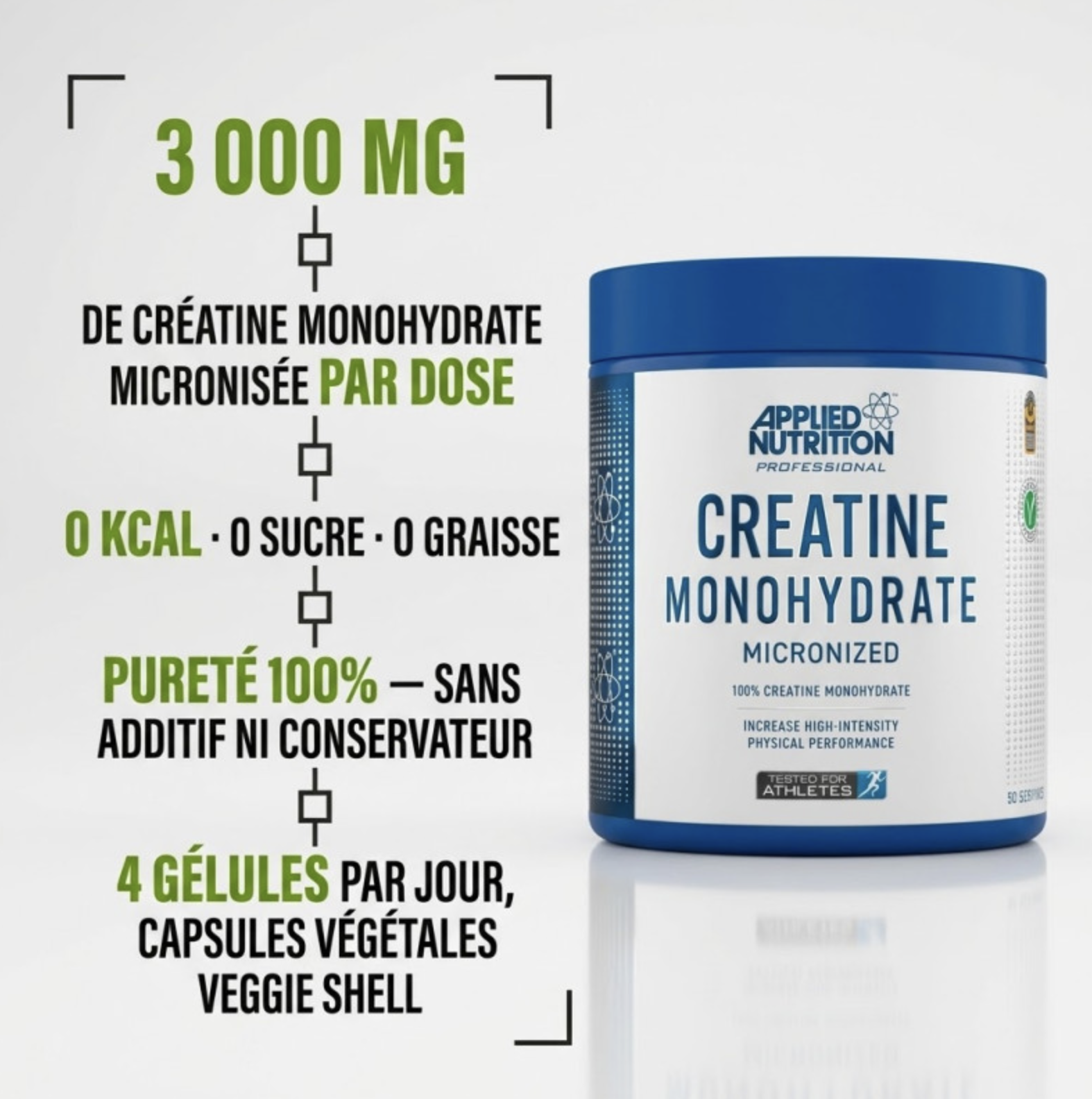 Créatine Monohydrate Micronized – 250g – Applied Nutrition Créatine Monohydrate Micronized – 250g – Applied Nutrition