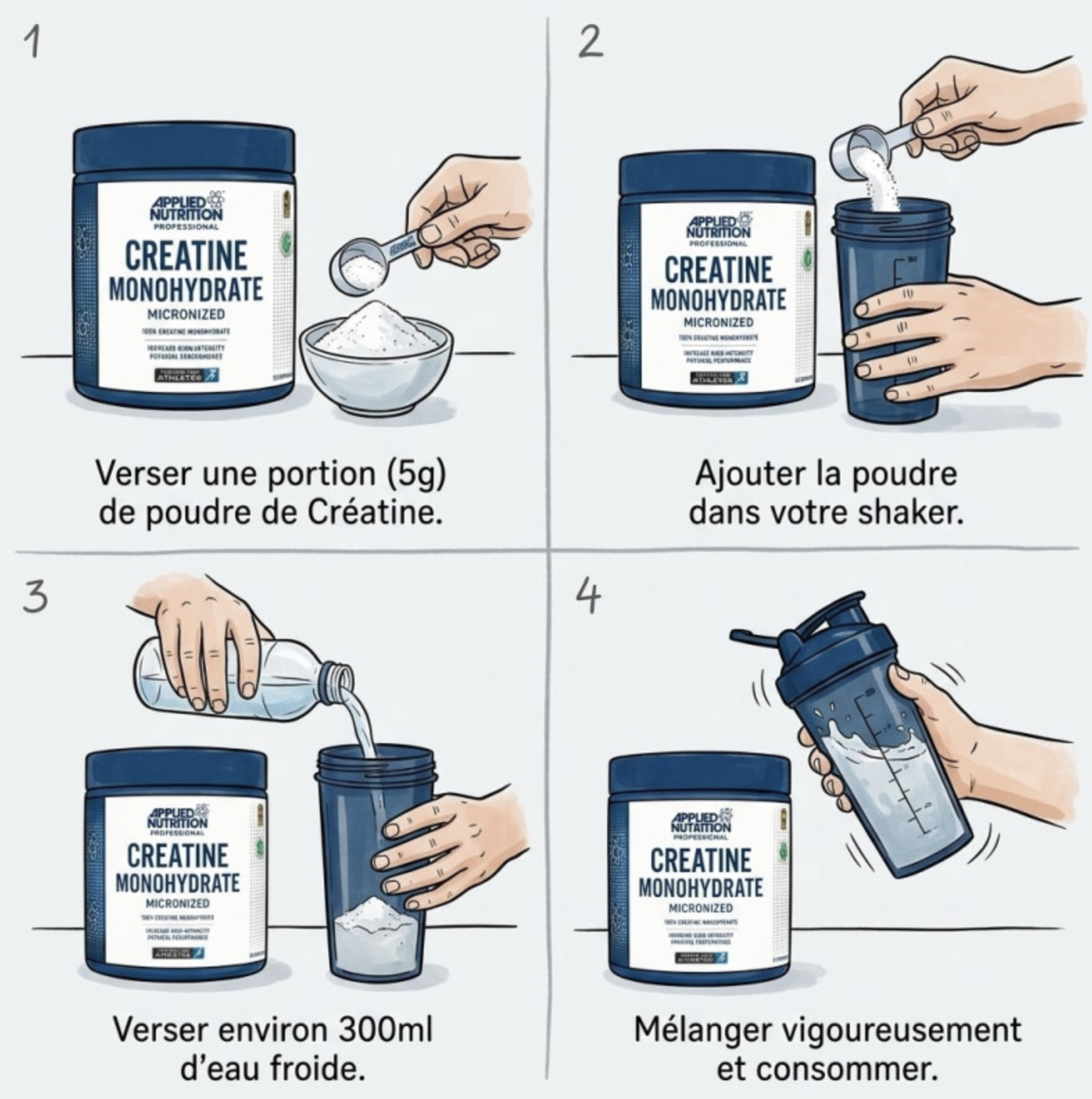 Créatine Monohydrate Micronized – 250g – Applied Nutrition Créatine Monohydrate Micronized – 250g – Applied Nutrition