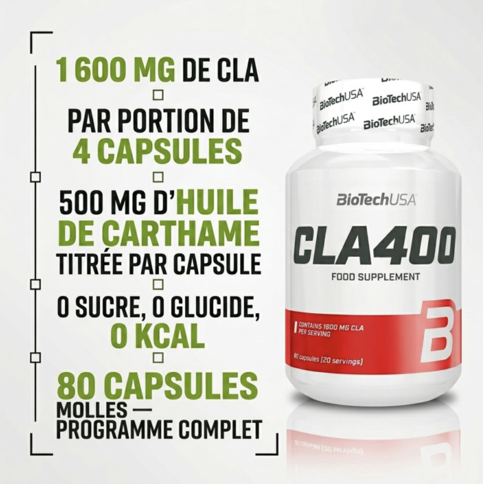 CLA 400 – 80 Capsules – Biotech USA CLA 400 – 80 Capsules – Biotech USA