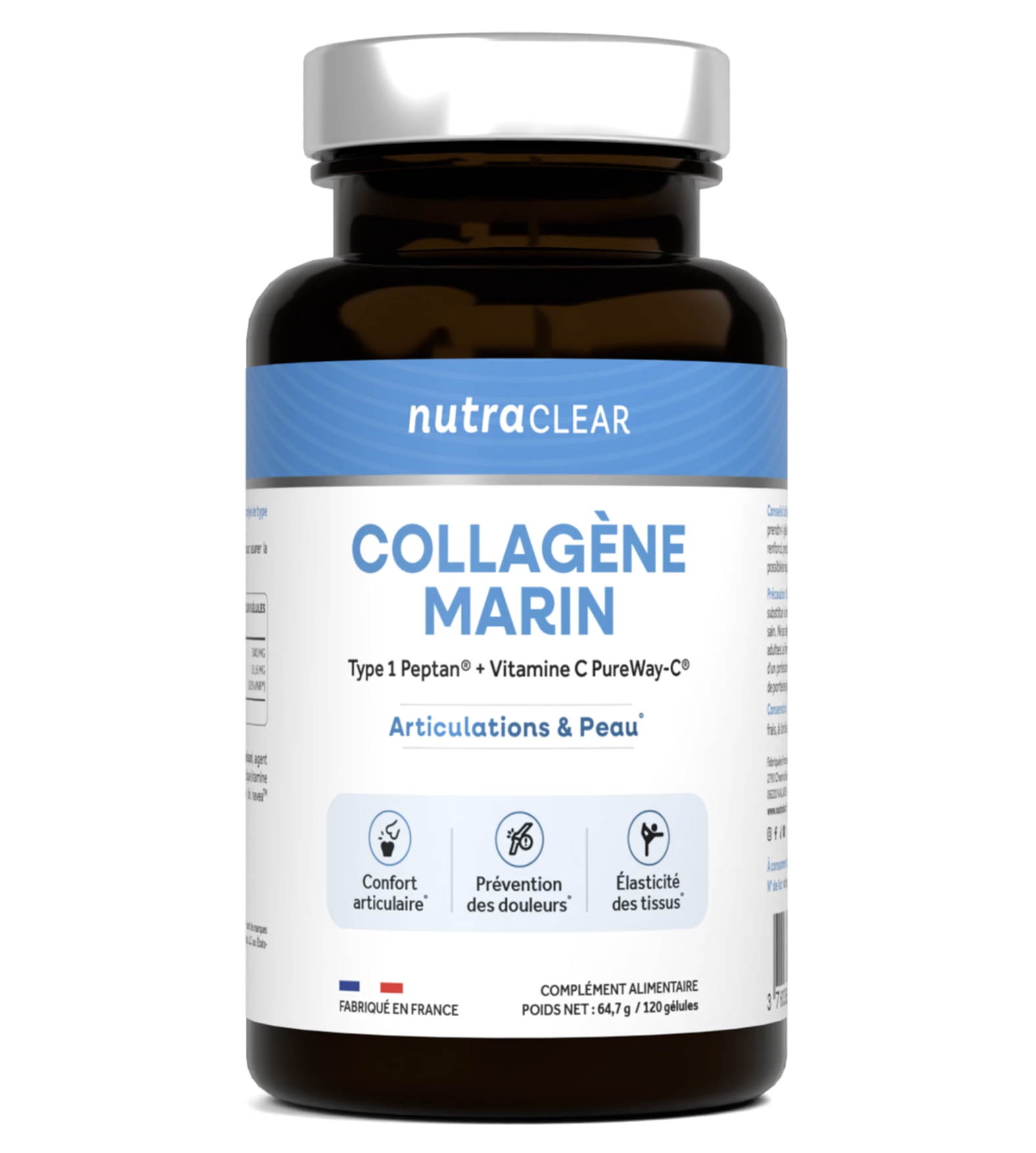 Collagène Marin Peptan – 120 gélules – NutraClear Collagène Marin Peptan – 120 gélules – NutraClear