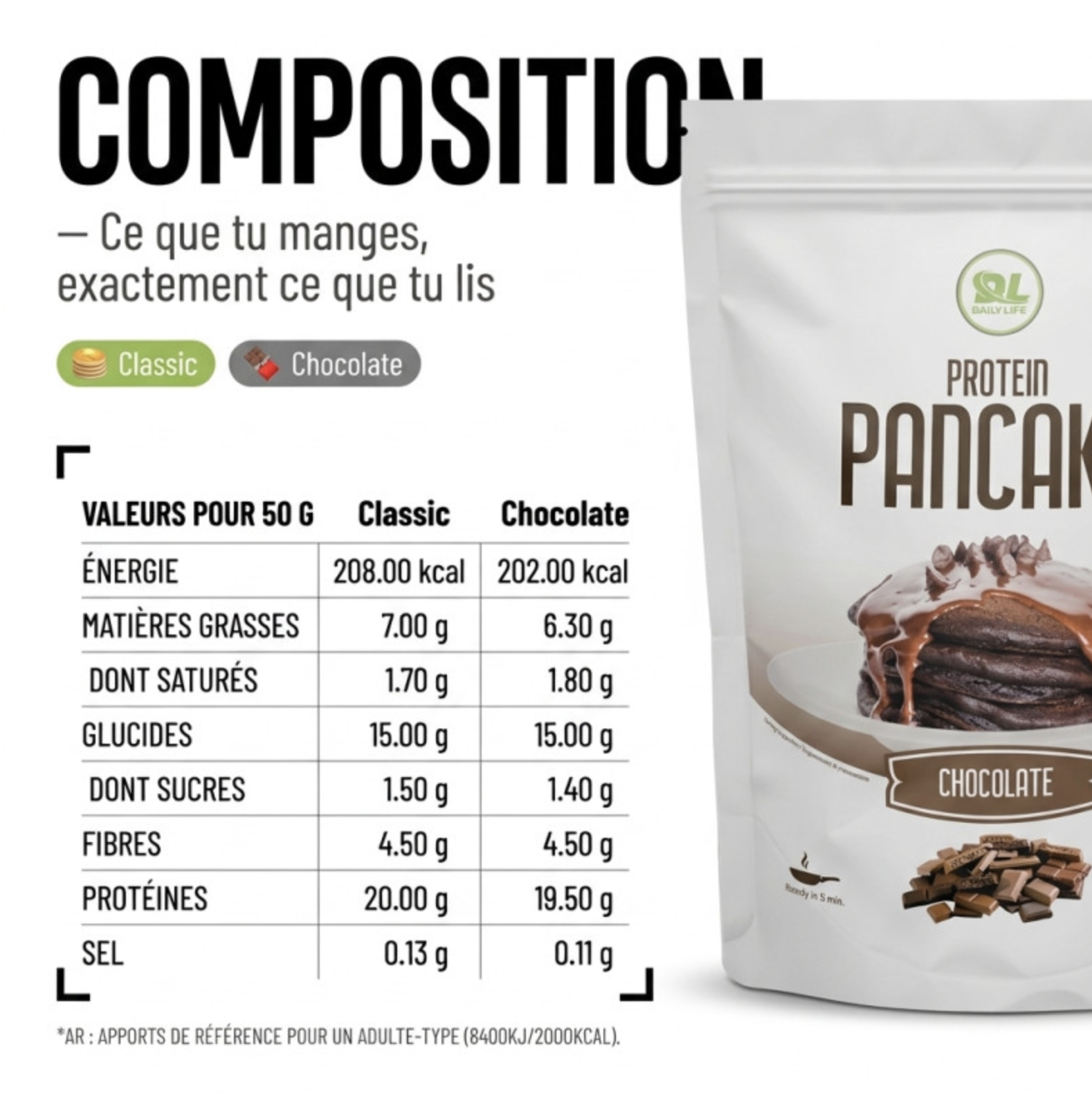 Protein Pancake – 500g – Daily Life Protein Pancake – 500g – Daily Life