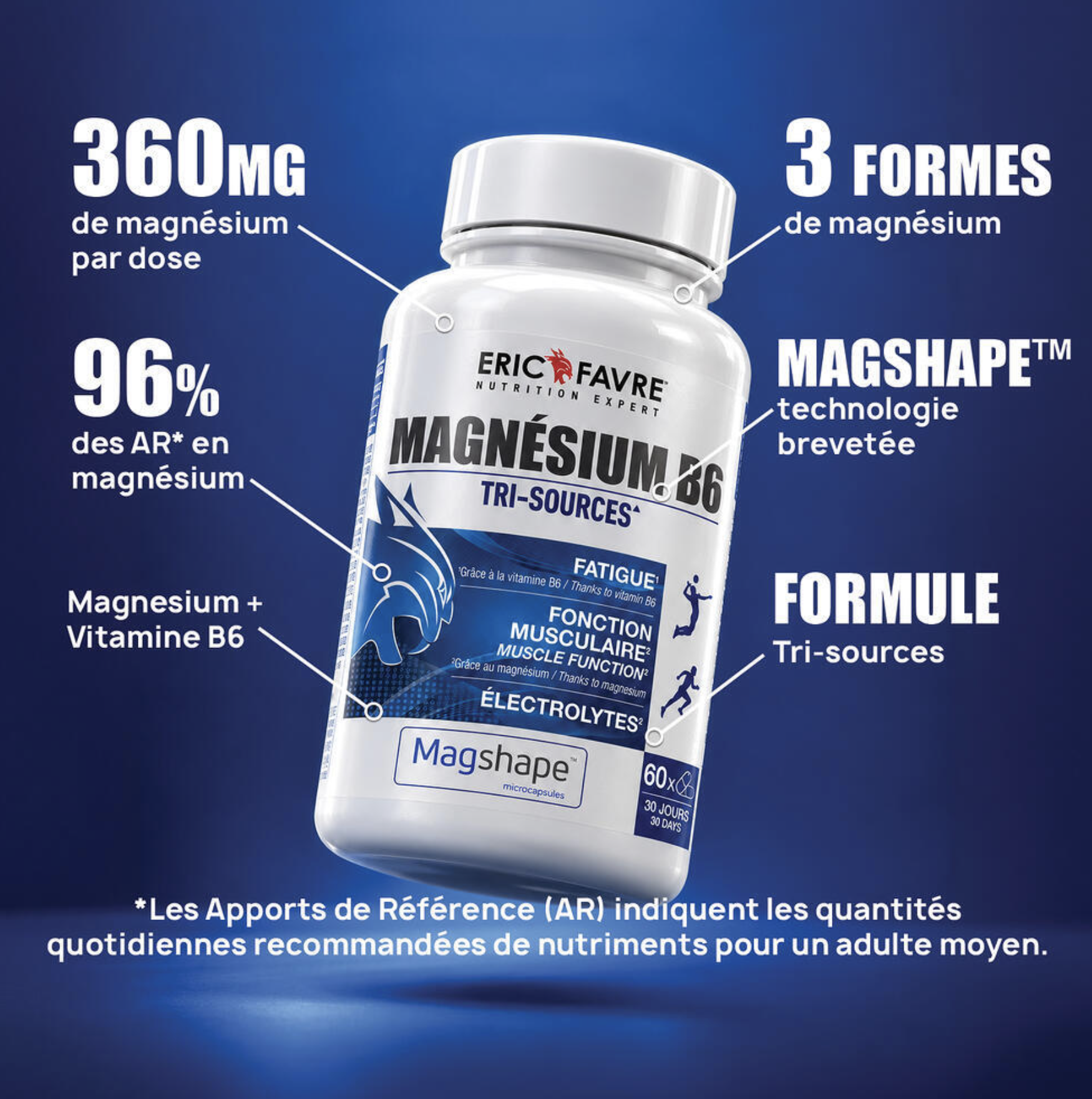 Magnesium B6 – 60 Gélules – Eric Favre Magnesium B6 – 60 Gélules – Eric Favre