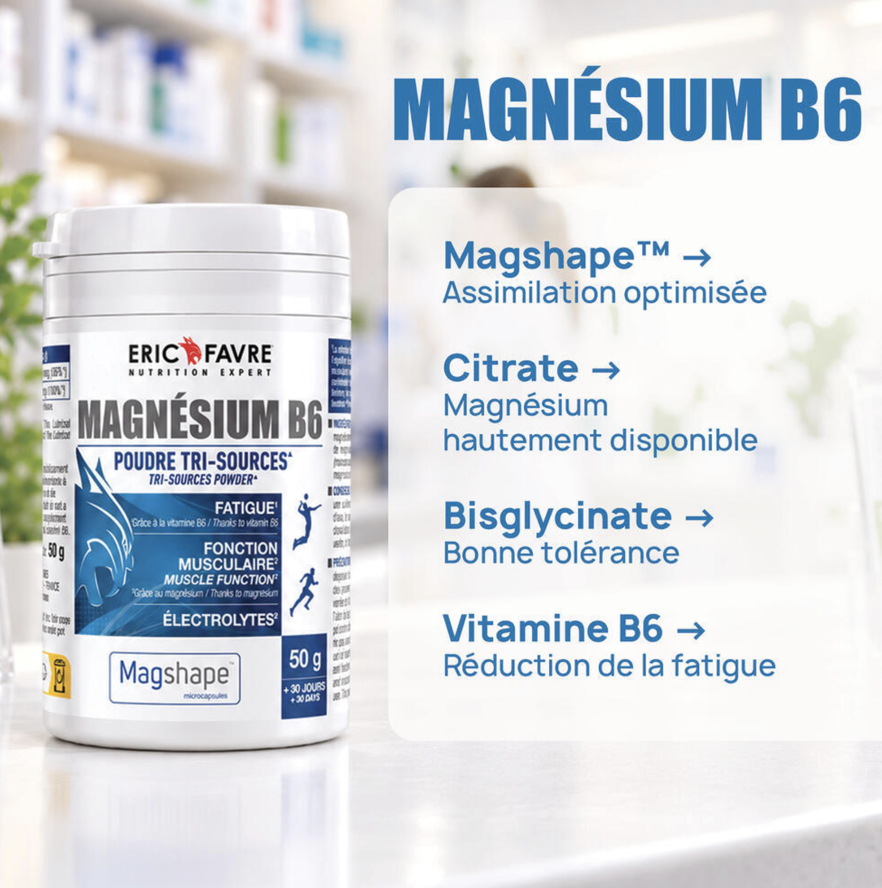 Magnesium B6 en Poudre 50g – Eric Favre Magnesium B6 en Poudre 50g – Eric Favre